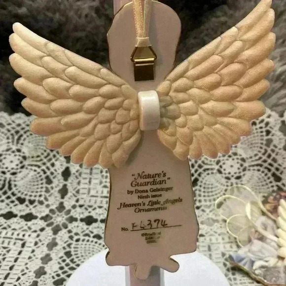 Bradford Exchange Heaven's Little Angels Porcelain Xmas Tree Ornaments Set  of 5 - Picture 15 of 16